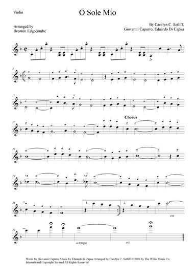 O Sole Mio (arr. Adelaide String Duo)