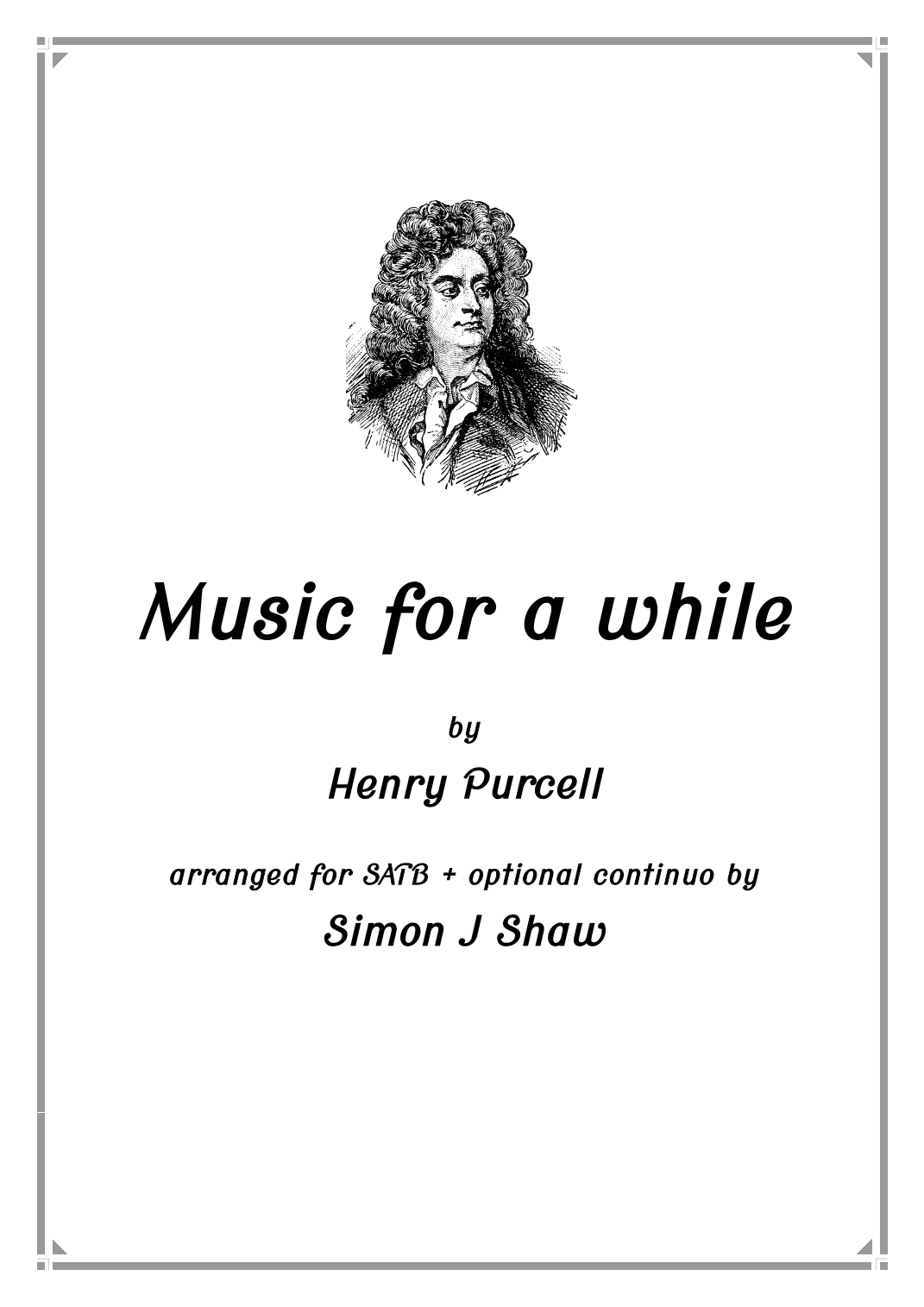 Music for a while (arr. Simon J Shaw)