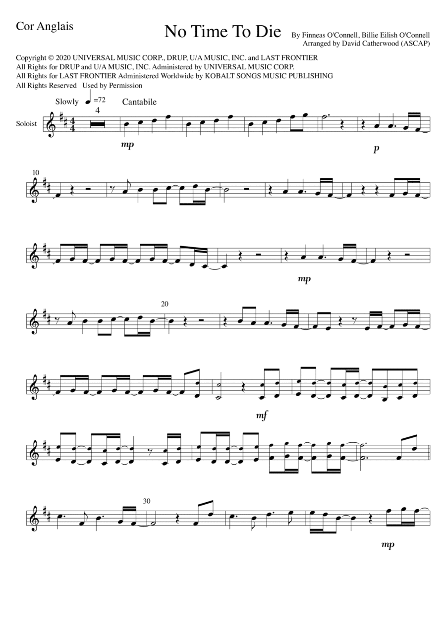 No Time To Die (arr. David Catherwood)