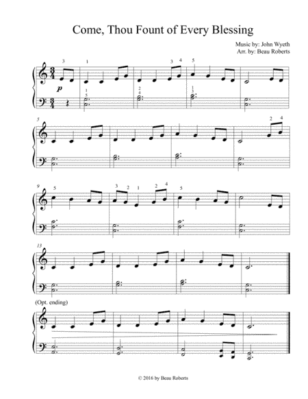 Come, Thou Fount (of every blessing) (arr. Beau Roberts)