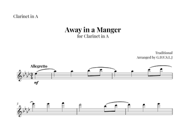 Away in a Manger (arr. G.D.V.S.L.J)