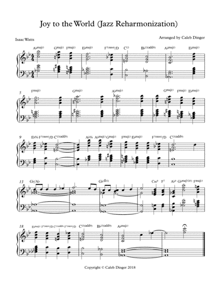Joy to the World (Piano Solo) (arr. Caleb Dinger)