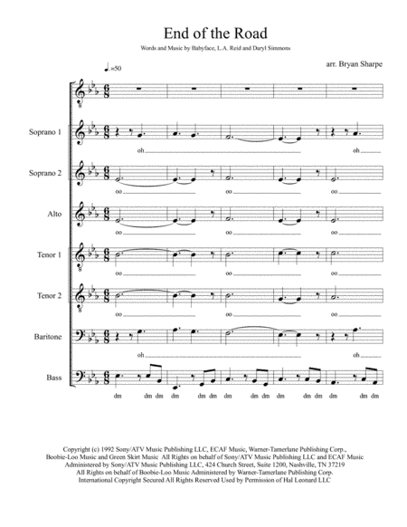 End Of The Road  from the Paramount Motion Picture BOOMERANG (arr. Bryan Sharpe)