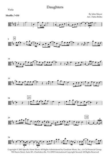 Daughters (arr. Fabio Britto)