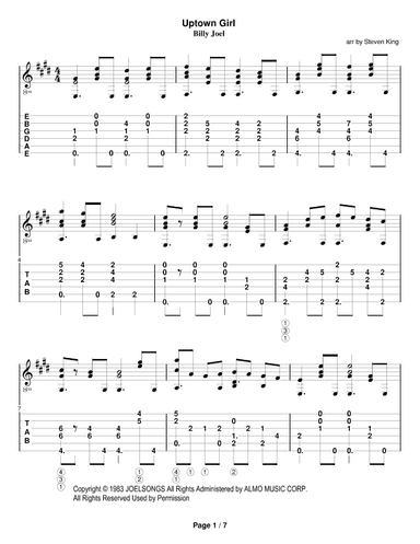 Uptown Girl (arr. Steven King)