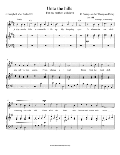 Unto the Hills (medium-high voice and piano)