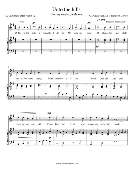 Unto the Hills (medium-high voice and piano)