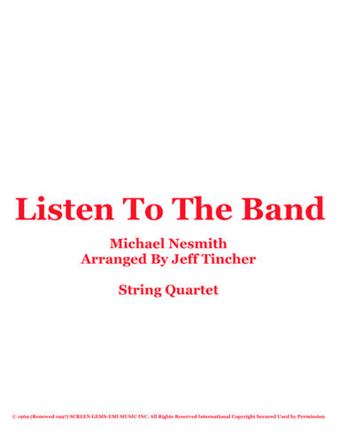 Listen To The Band (arr. Jeff Tincher)