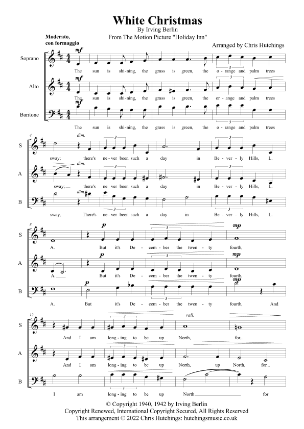 White Christmas (arr. Chris Hutchings)