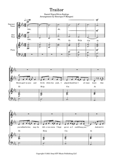 Traitor (arr. Henrique F Mangoni)
