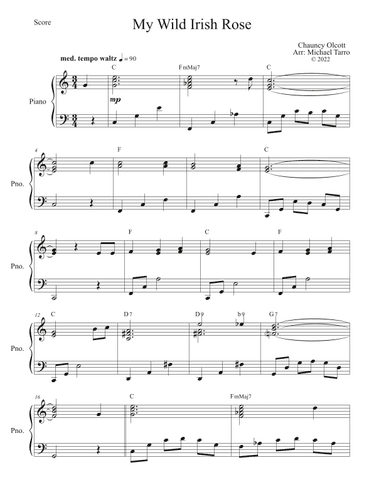 My Wild Irish Rose (arr. MICHAEL TARRO)