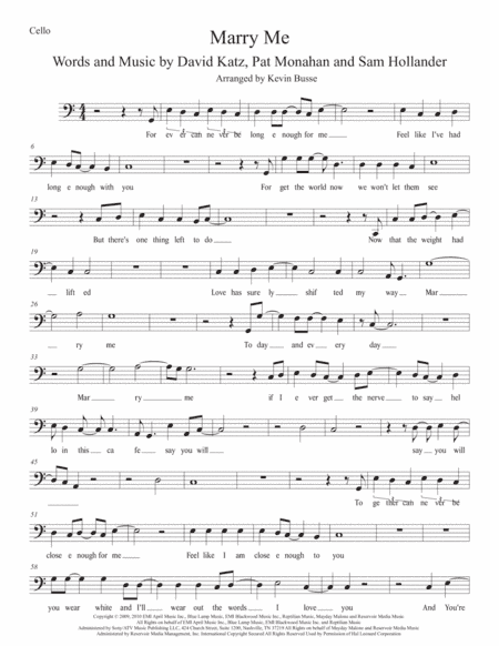 Marry Me (arr. Kevin Busse)
