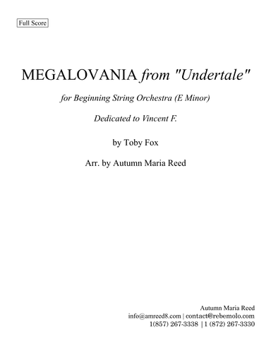 Megalovania (arr. Autumn Maria Reed)