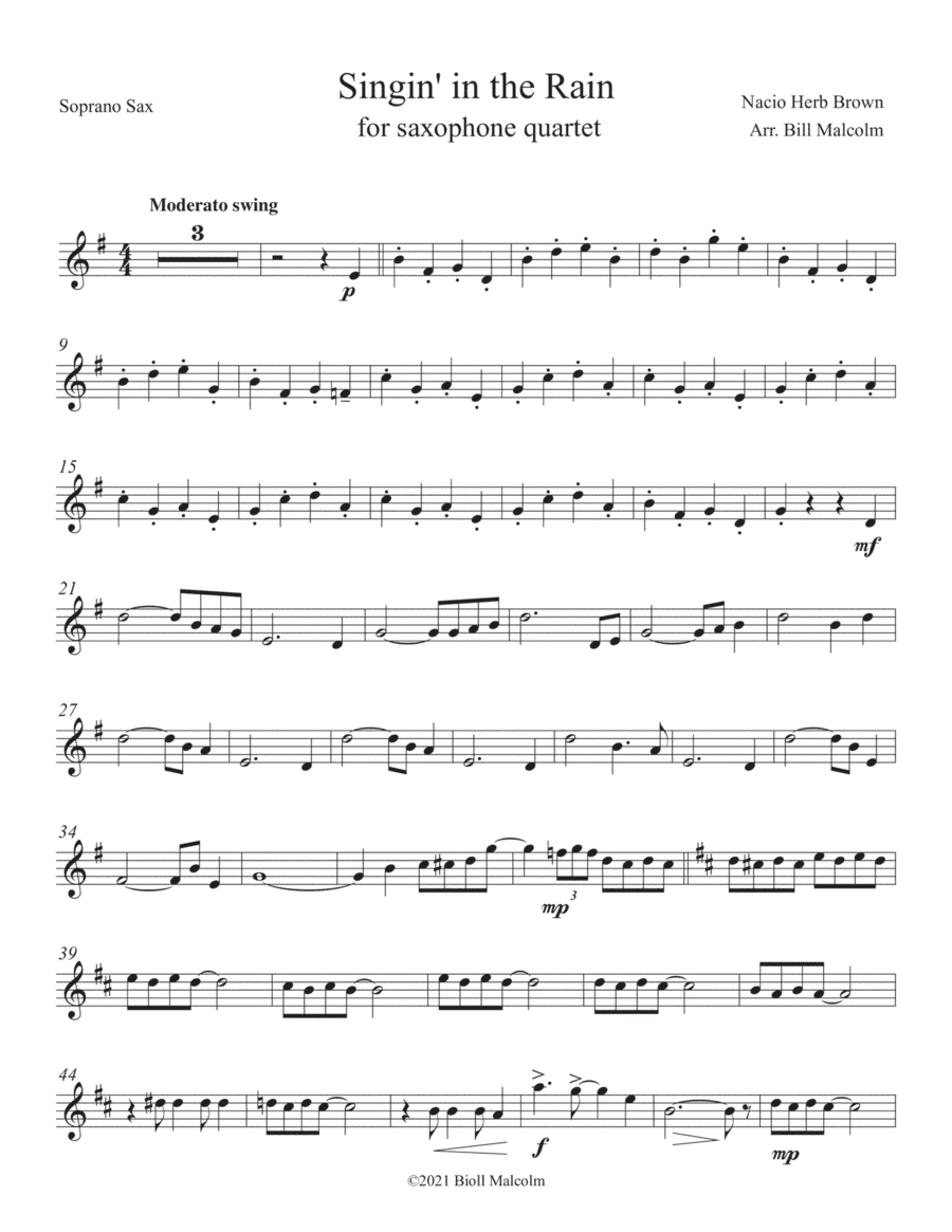 Singin' In The Rain (arr. Bill Malcolm)