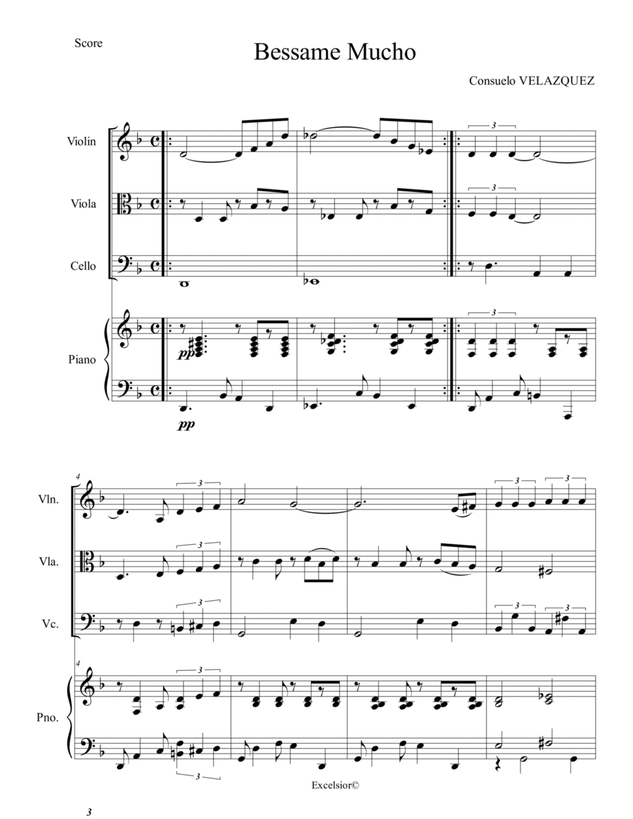 Besame Mucho (arr. Julia Samarska)