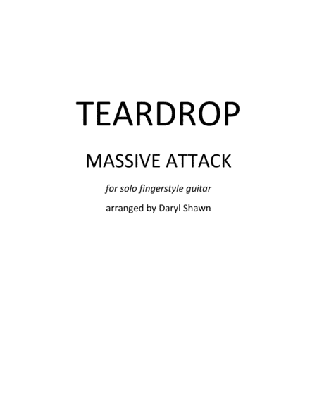 Teardrop (theme From House) (arr. Daryl Shawn)