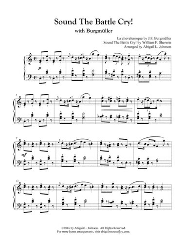 Sound The Battle Cry! in the style of La Chevaleresque (The Knight Errant) (arr. Abigail L. Johnson)