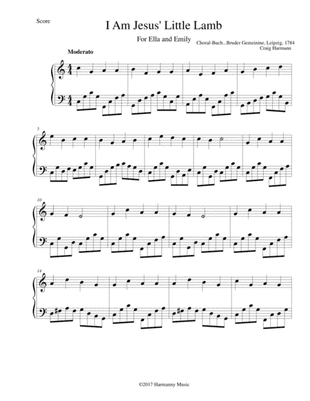 I Am Jesus' Little Lamb (arr. Craig A. Harmann)