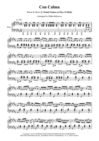 Con Calma (arr. Milka Rubtsova)