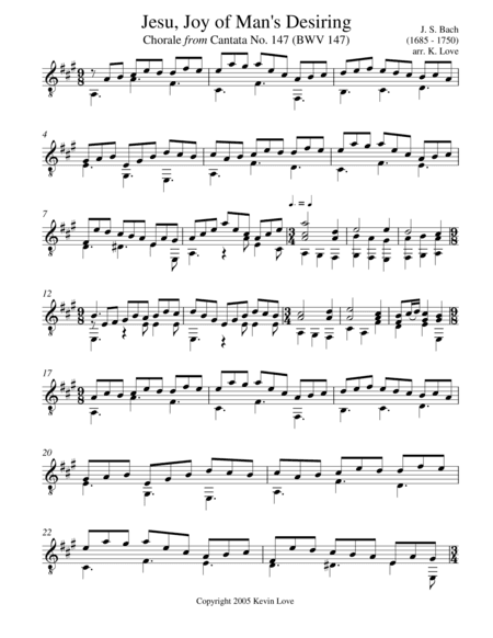 Jesu, Joy of Man's Desiring (arr. Kevin Love)