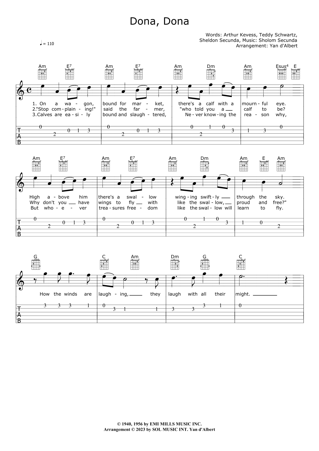 Dona Dona (arr. Yan d'Albert)