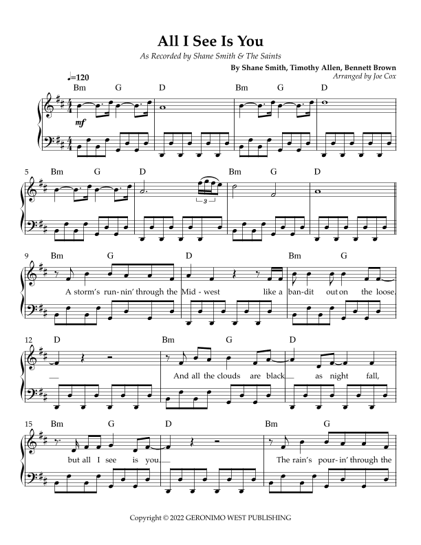 All I See Is You (arr. Joe Cox)