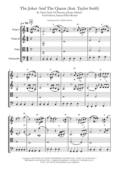 The Joker And The Queen (feat. Taylor Swift) (arr. Alfredo Morán)