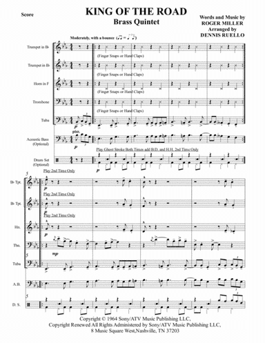 King Of The Road (arr. Dennis Ruello)