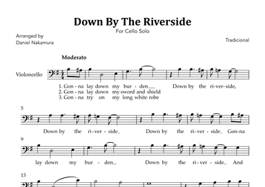 Down By The Riverside (For Cello Solo) (arr. Daniel Nakamura)