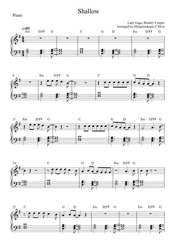 Shallow (arr. Melquisedeque C.Silva)