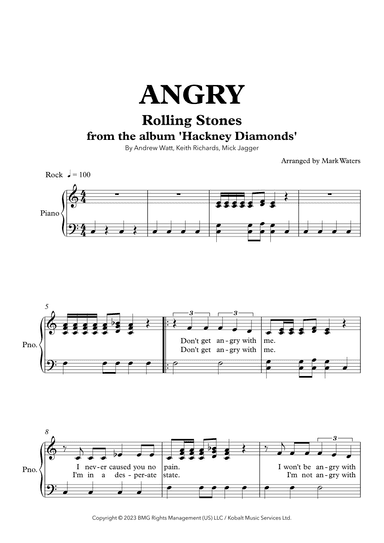 Angry (arr. Mark Waters)