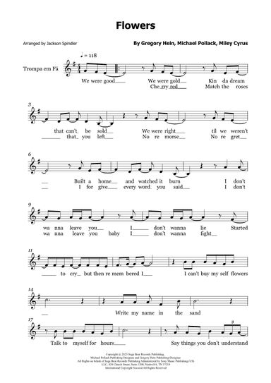 Flowers (arr. Jackson Spindler)