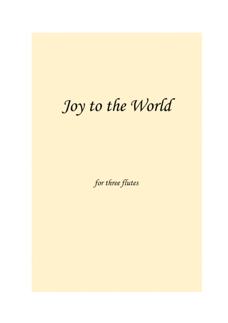 Joy to the World EASY FLUTE TRIO (arr. Ludovica Lanaro)