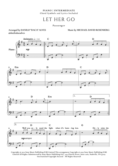 Let Her Go (arr. Danilo "Daca" Alves)