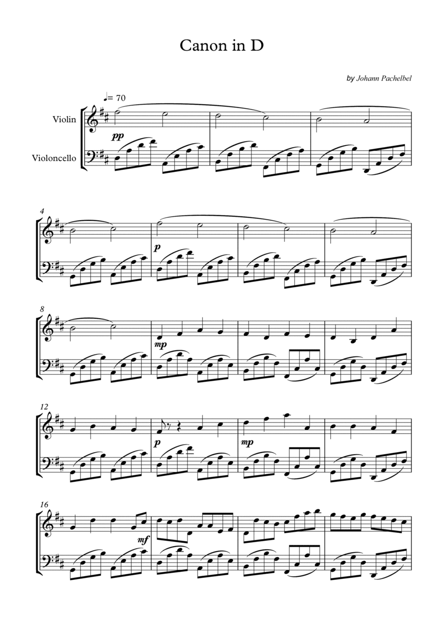 Canon in D (arr. Wesley S. SIlva)