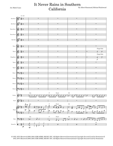 It Never Rains In Southern California (arr. Mark Coats)