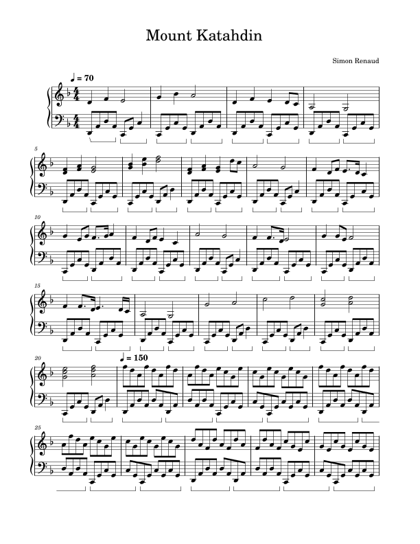 Katahdin (intermediate piano solo)