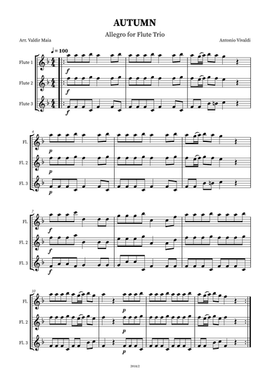 Autumn - The Four Seasons for Flute Trio (arr. Valdir Maia)