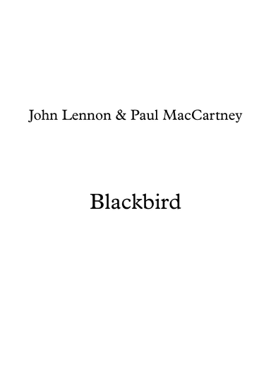 Blackbird (arr. Rui Travasso)