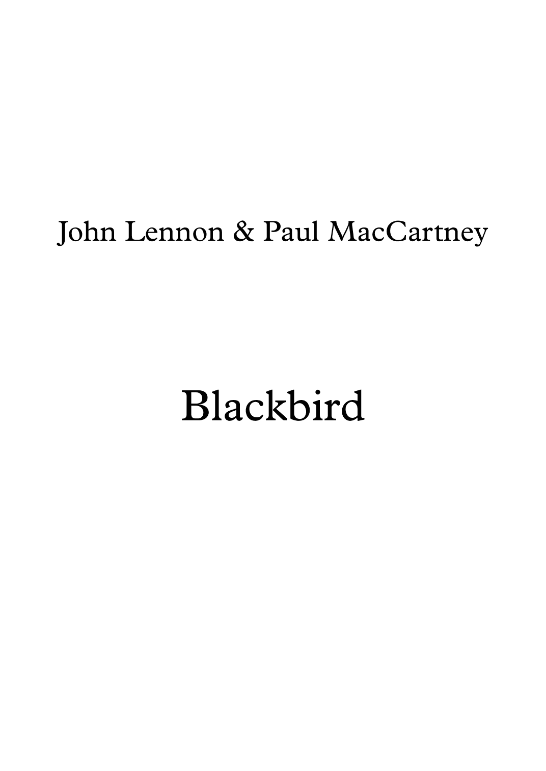 Blackbird (arr. Rui Travasso)