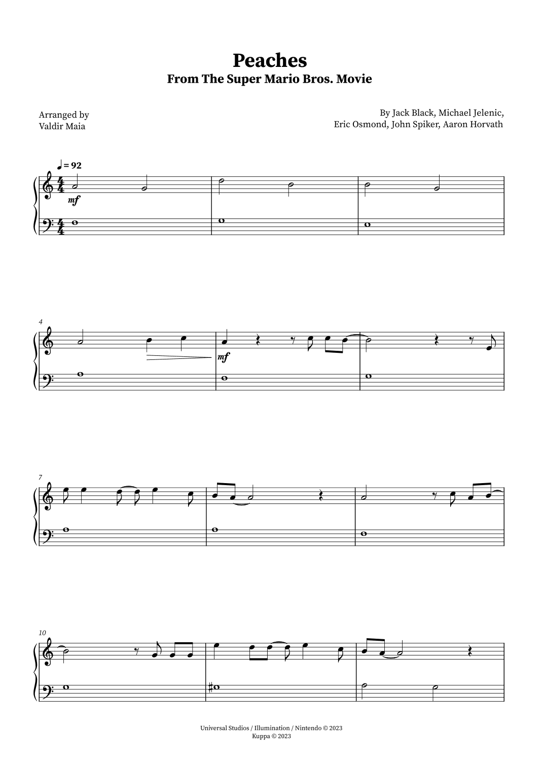 Peaches (arr. Valdir Maia)
