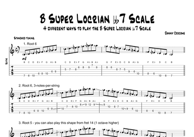 B Super Locrian bb7 Scale (4 Ways to Play)