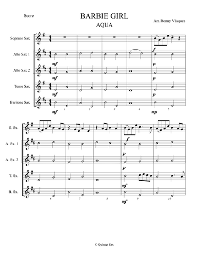 Barbie Girl (arr. RONNY EMERSON VASQUEZ BARRIENTOS)