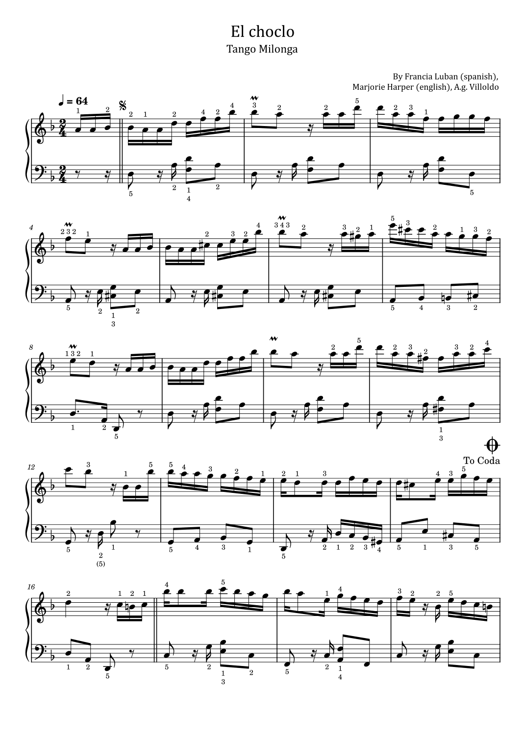 El Choclo (arr. poon)