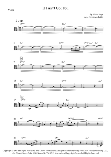 If I Ain't Got You (arr. Fernando Britto)