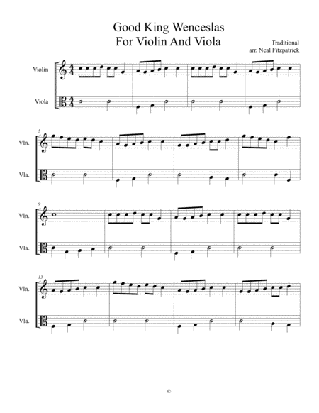 Good King Wenceslas (arr. Neal Fitzpatrick)