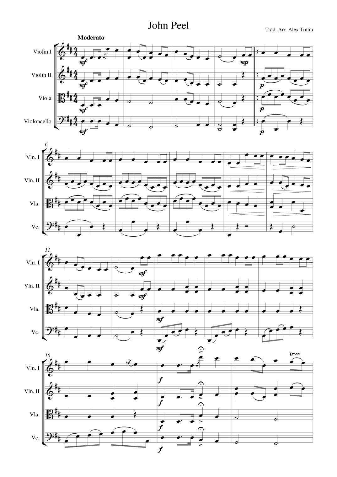 John Peel (arr. Alex Tinlin)