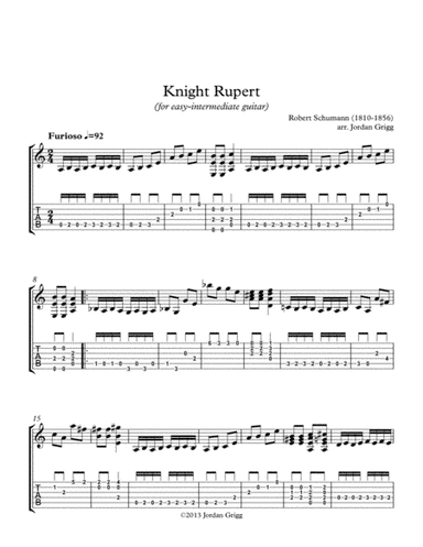 Knight Rupert (for easy-intermediate guitar) (arr. Jordan Grigg)