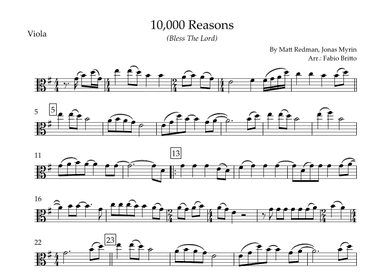 10,000 Reasons (bless The Lord) (arr. Fabio Britto)