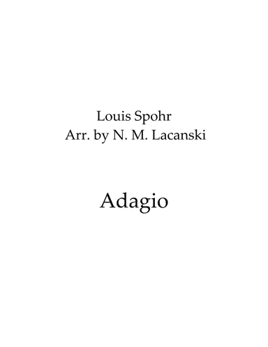 Duettini #4 Adagio (arr. Nick Lacanski)